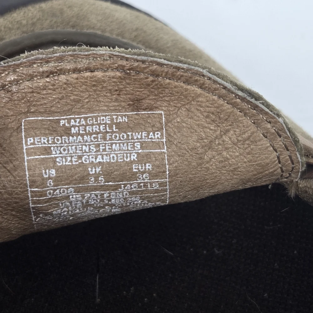Merrell‎ Plaza Glide Loafer Shoes Tan Suede Women's size 6